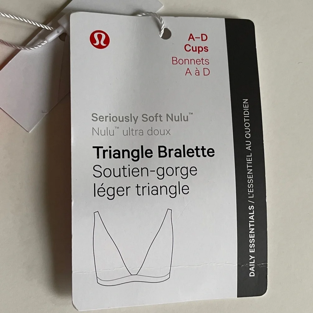 Lululemon Triangle Bralette Soft Nulu Red Wireless Non-Padded Bra